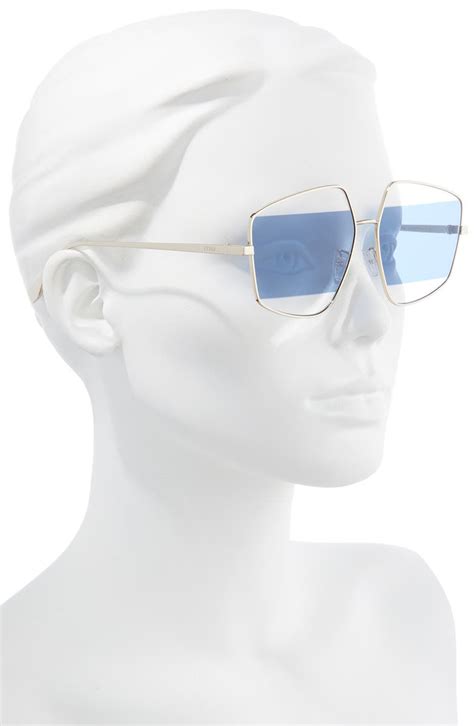 fendi wrap stripes sunglasses|Fendi The Fendi Stripes 60mm Geometric Sunglasses .